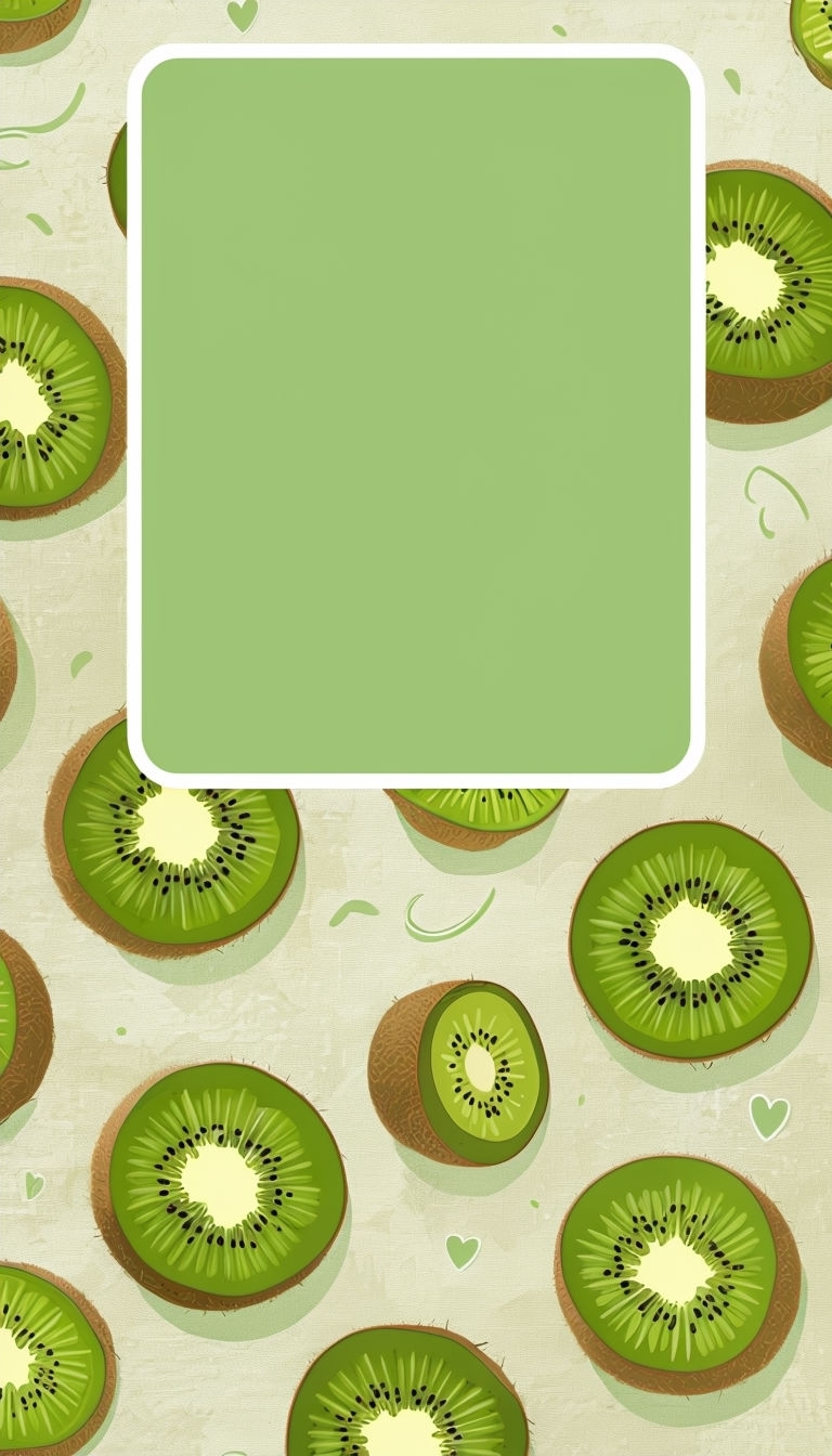 Vibrant Kiwi Slices Digital Artwork for Freshness Social Media Post