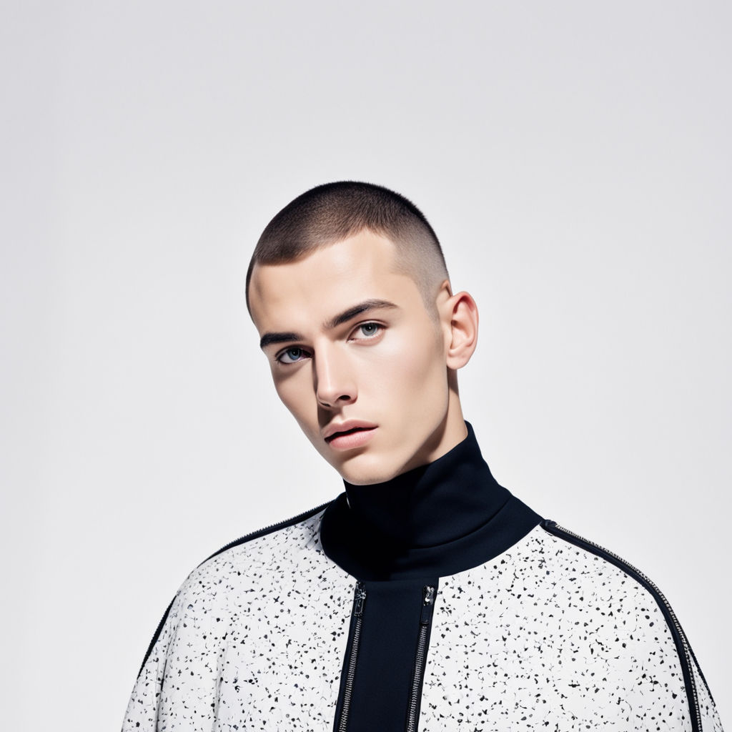  ((conceptual)) young man (short buzz cut hair) with staring by carlos ...