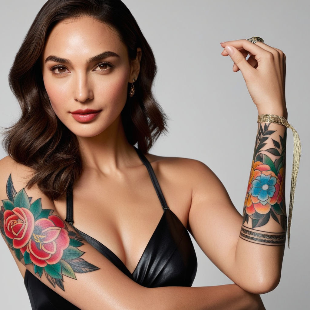 Gal Gadot as dark priestess with tattoos