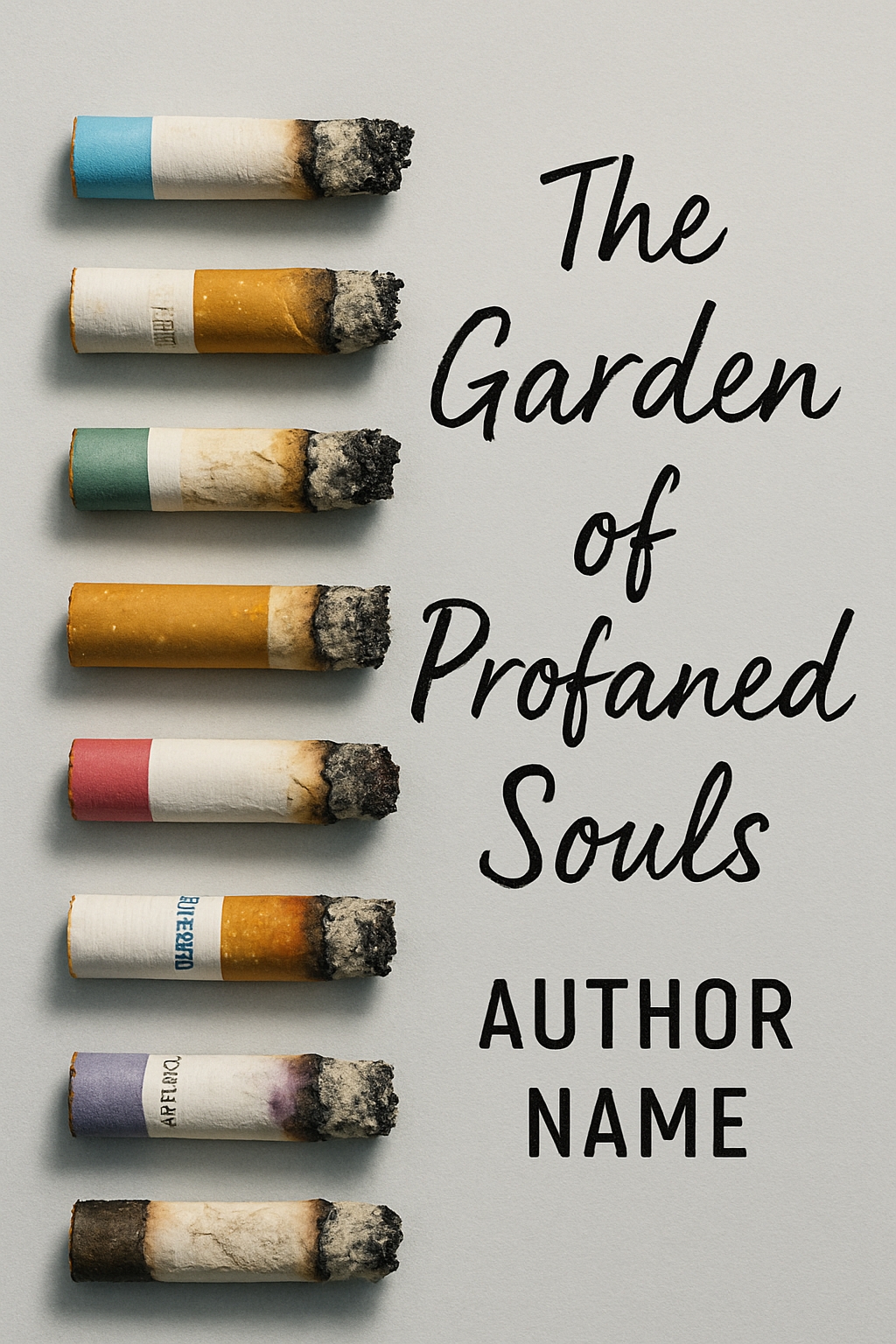 The Garden of Profaned Souls Colorful Cigarette Butts EBook Cover