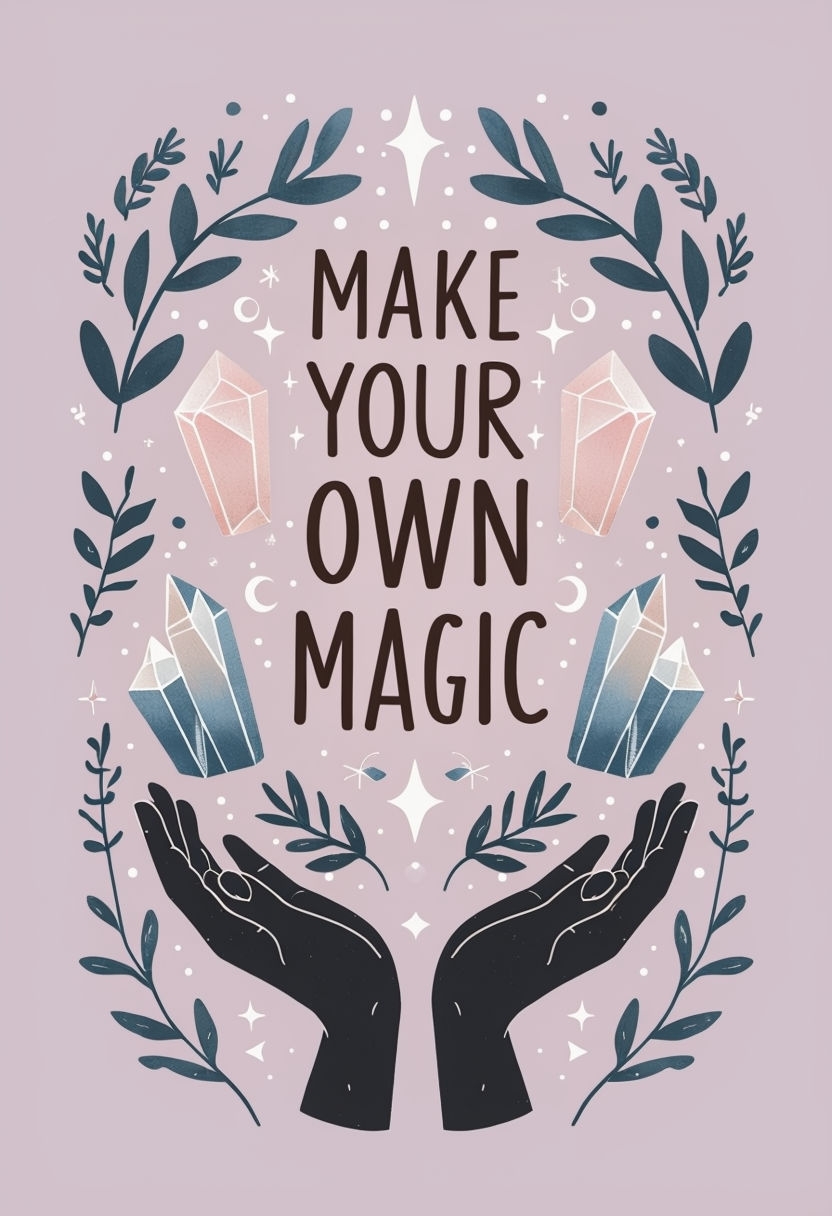 Whimsical "Make Your Own Magic" Motivational Art Poster