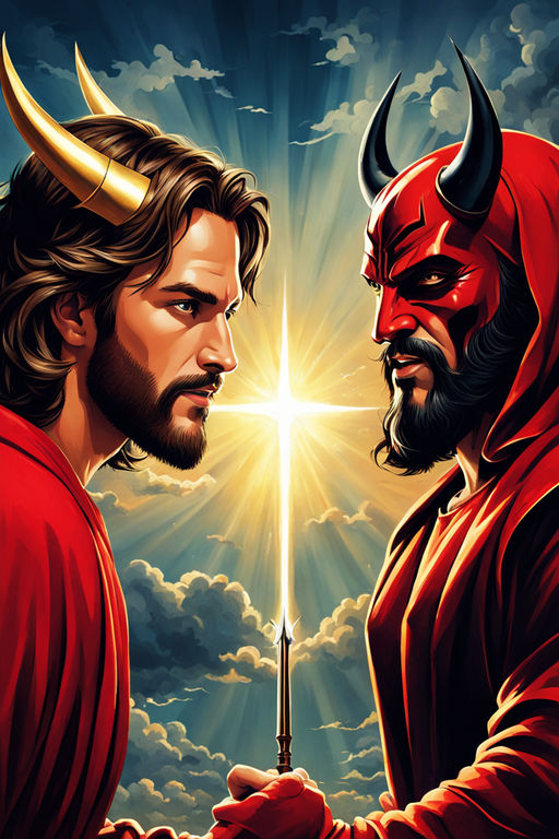 Make a picture of Jesus vs devil by Светлана Стольник - Playground