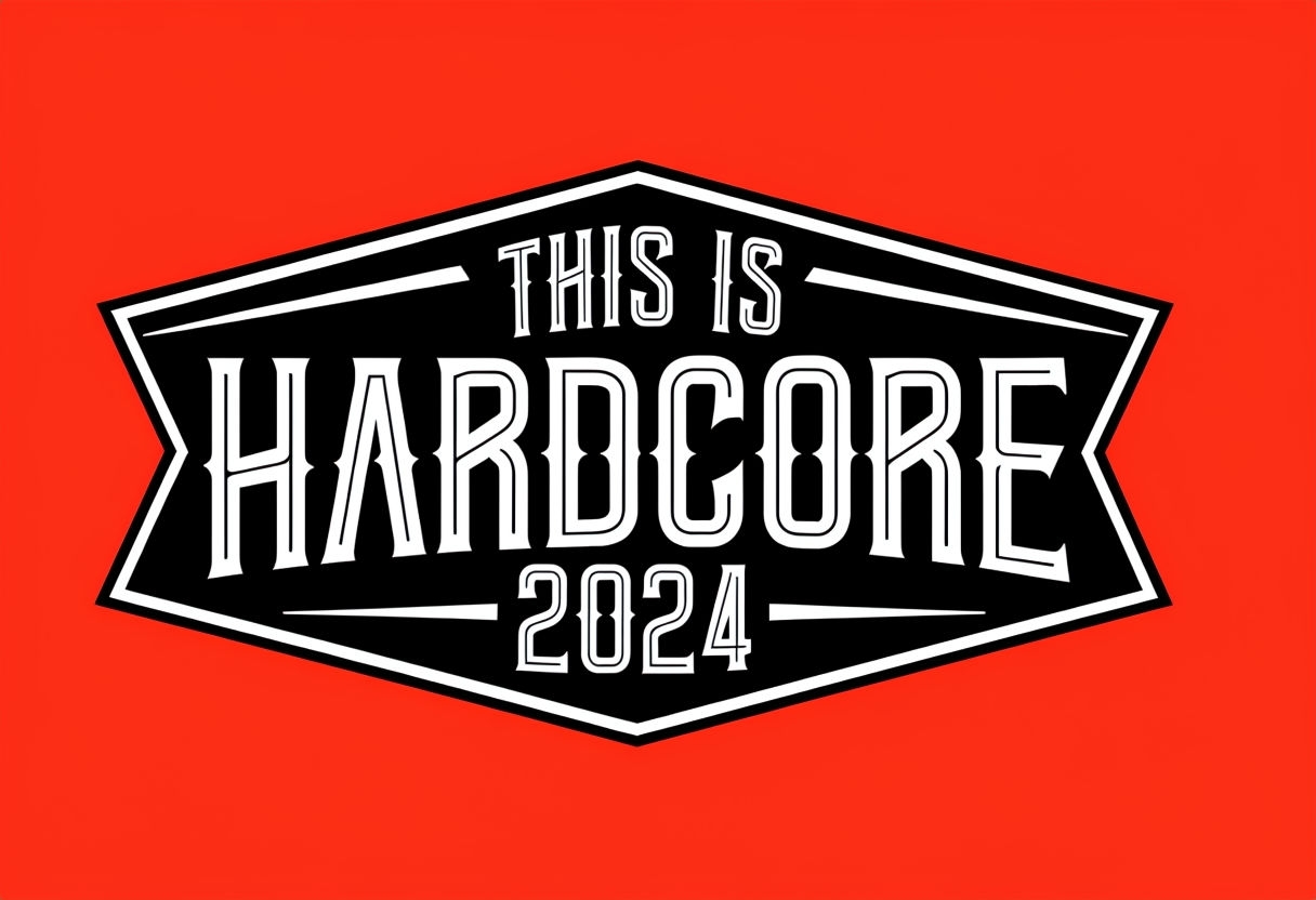 This is Hardcore 2024 Bold Graphic Design Hat