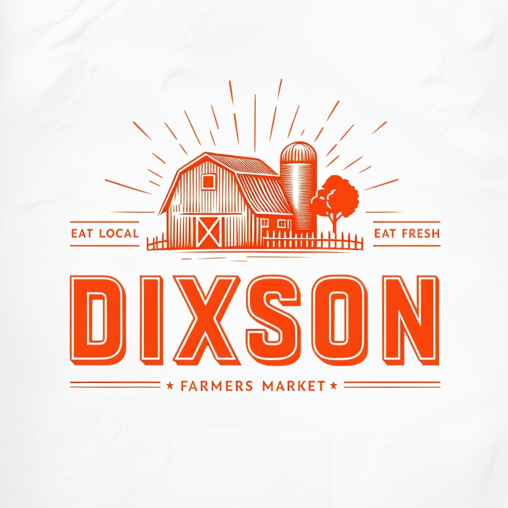 Rustic Barn Farmers Market Minimalist Logo Design