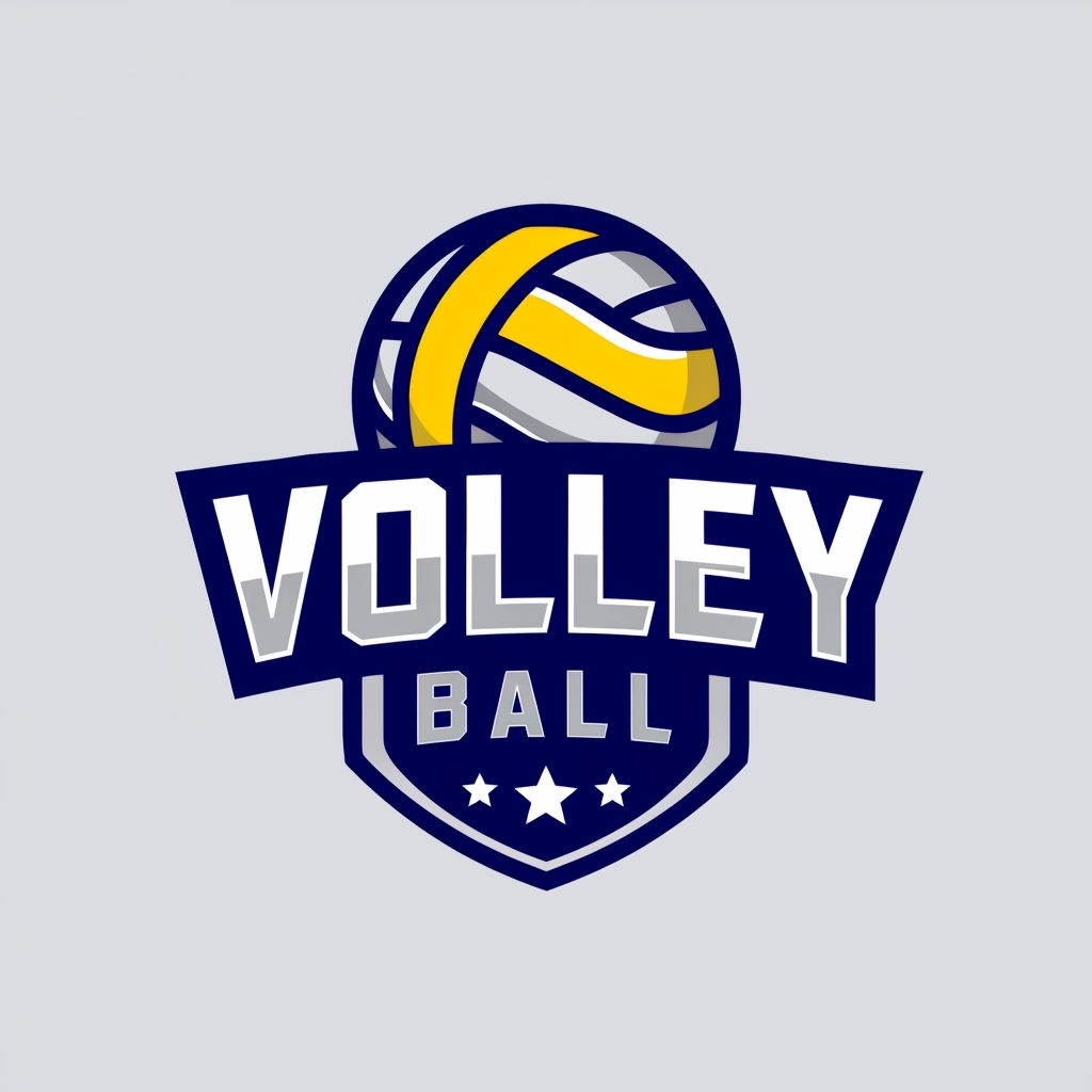 Modern Sports Volleyball Logo Design for Youth Hats