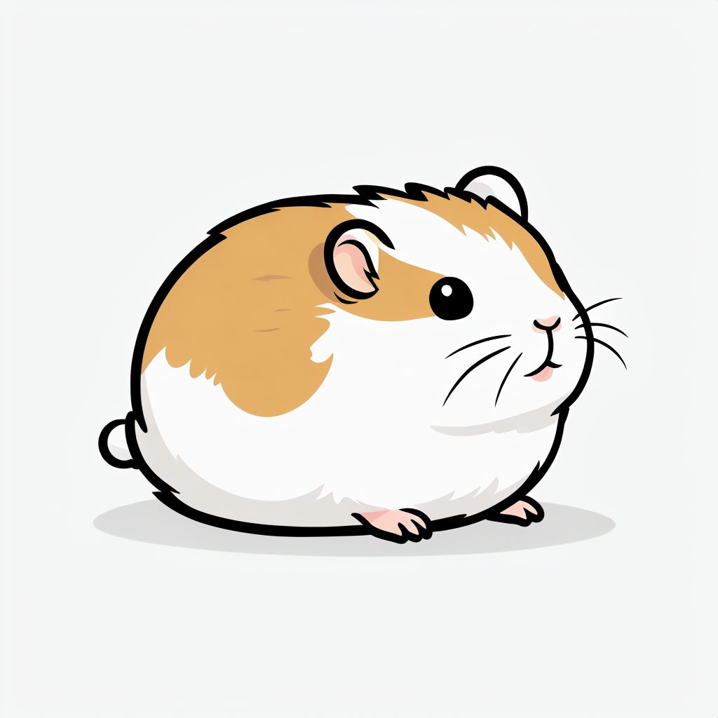 Adorable Minimalist Hamster Illustration Mug