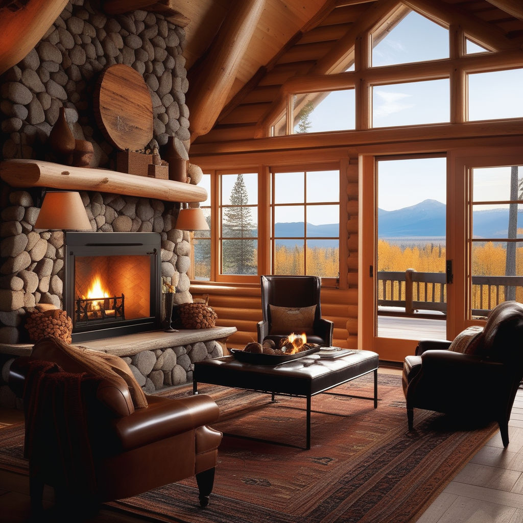 Small log cabin living room by Rolland Jang - Playground