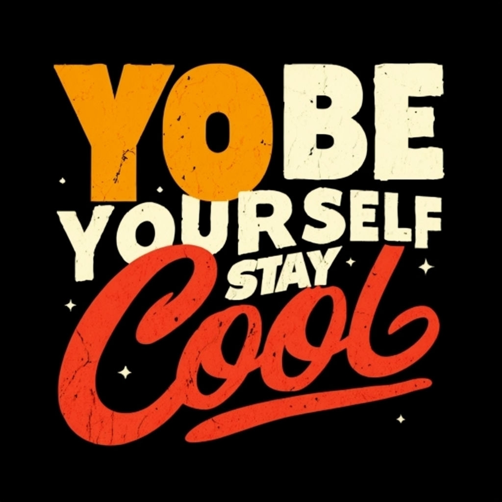 Be Yourself Stay Cool Vibrant Typography Design T-Shirt