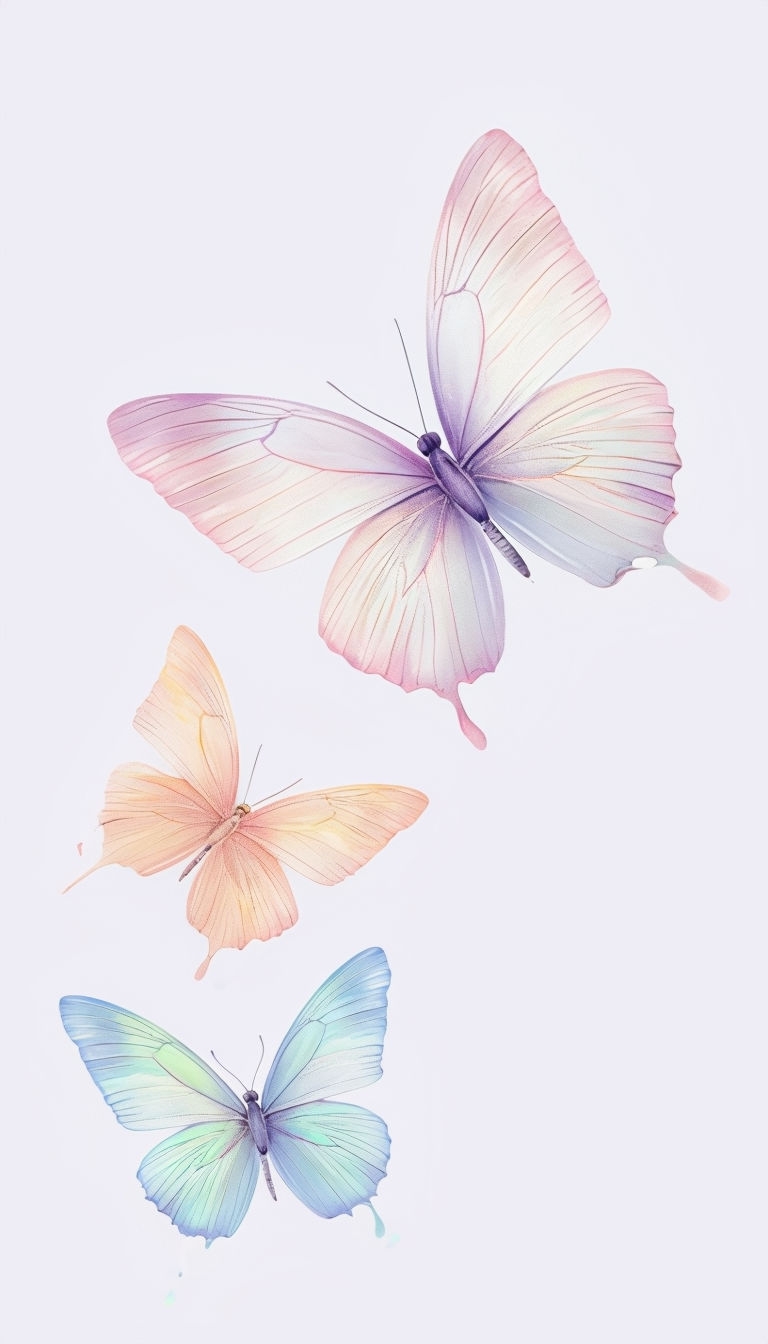 Elegant Minimalist Butterfly Illustration on Lavender Phone Case Cover