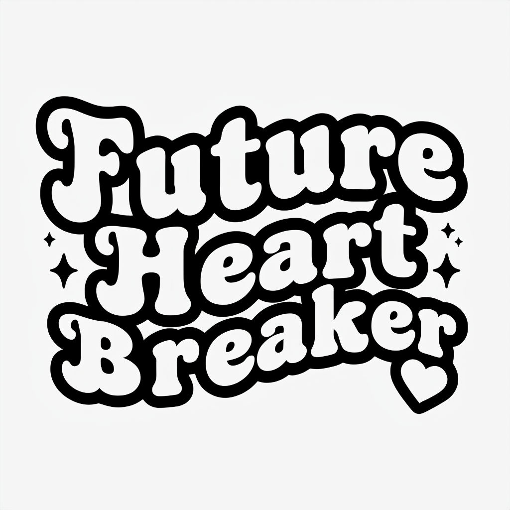 Retro 'Future Heart Breaker' Typography Art Mug