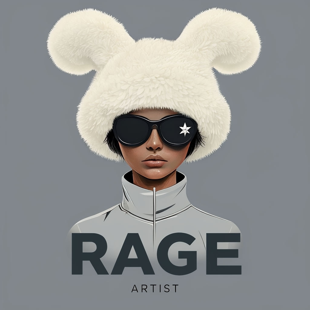 Mystery Figure in Cream Hat and Sunglasses Spotify Album Cover