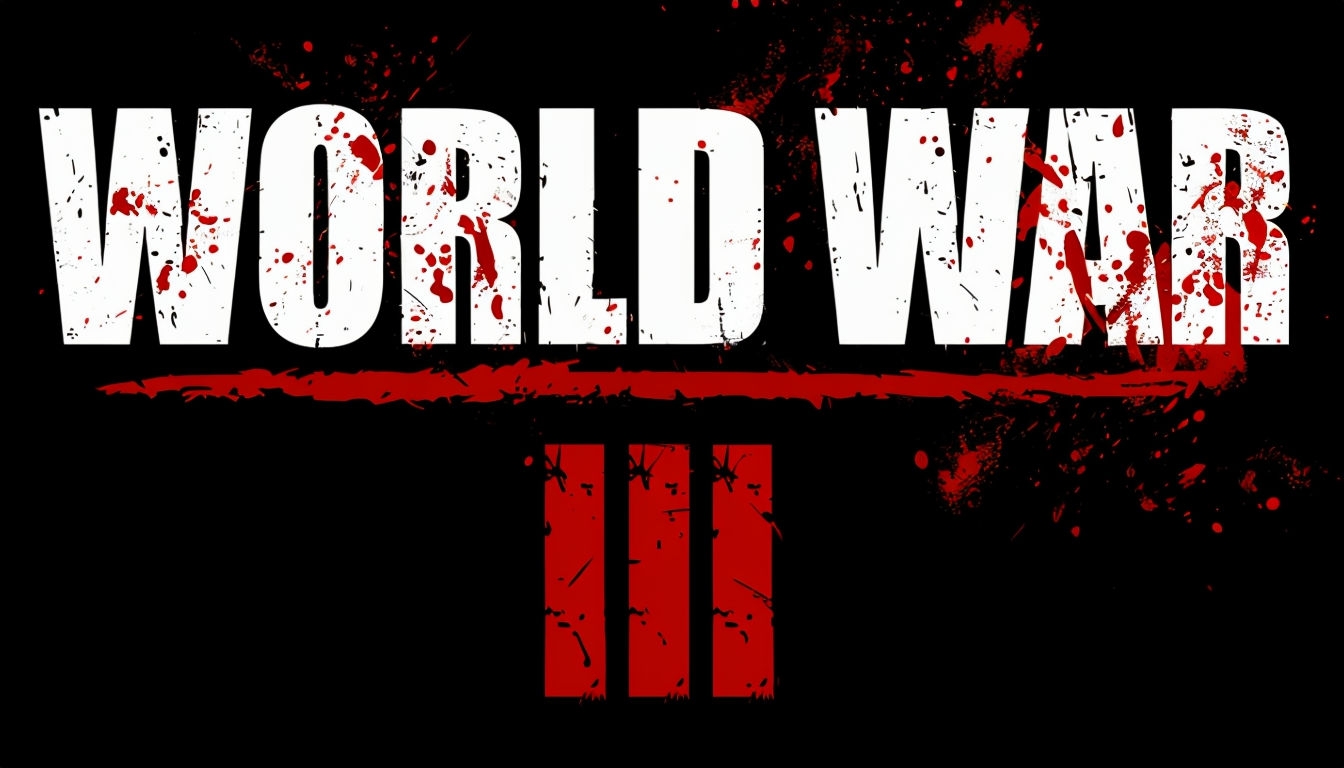 Ominous Distressed World War III Graphic for Social Media Post