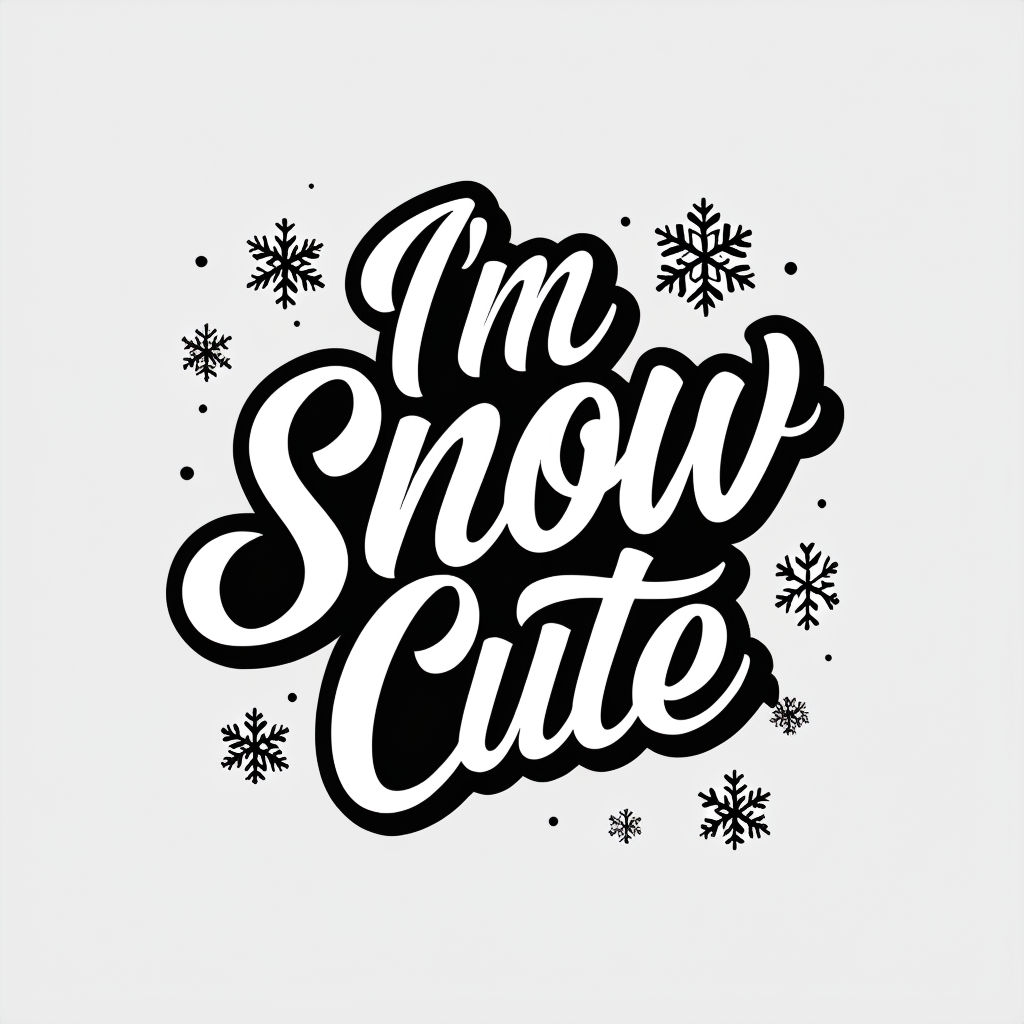 I'm Snow Cute Playful Winter Typography Art Mug