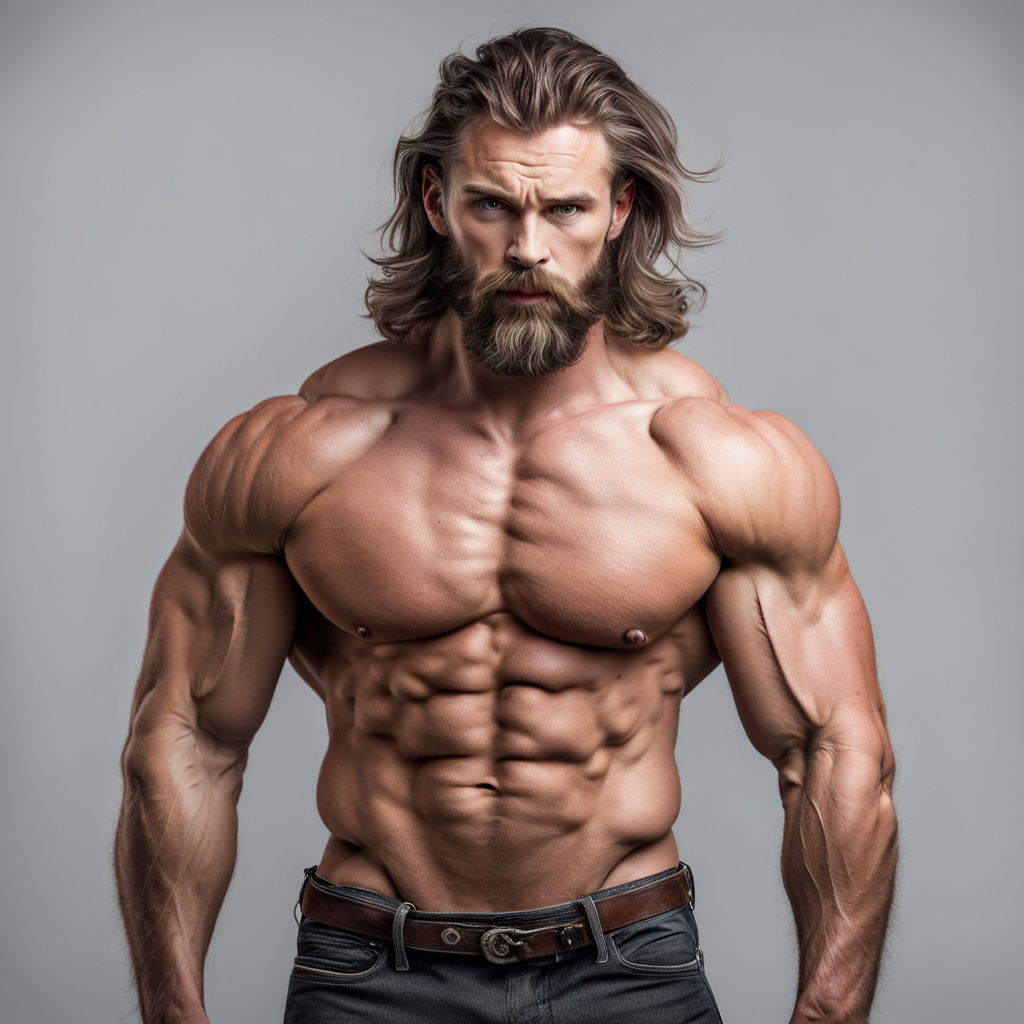 muscular bearded viking