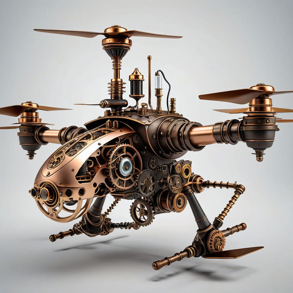 Steampunk drone in the style of 343 guilty spark by Matthew Fulton ...