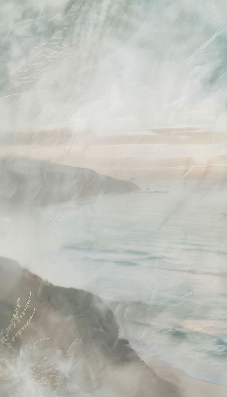 Serene Coastal Landscape Background for Instagram Reels Social Media Post