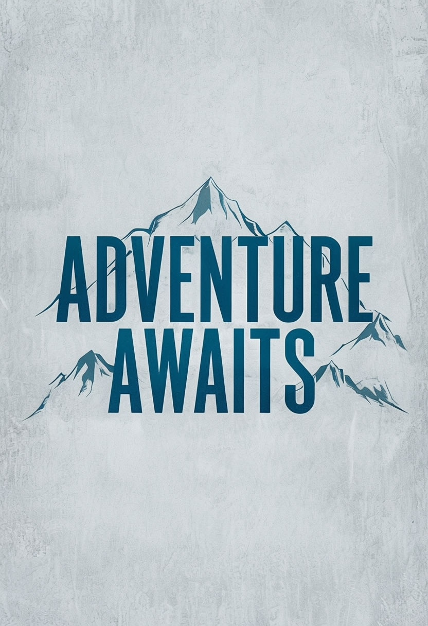 Adventure Awaits Minimalist Travel Inspiration Poster