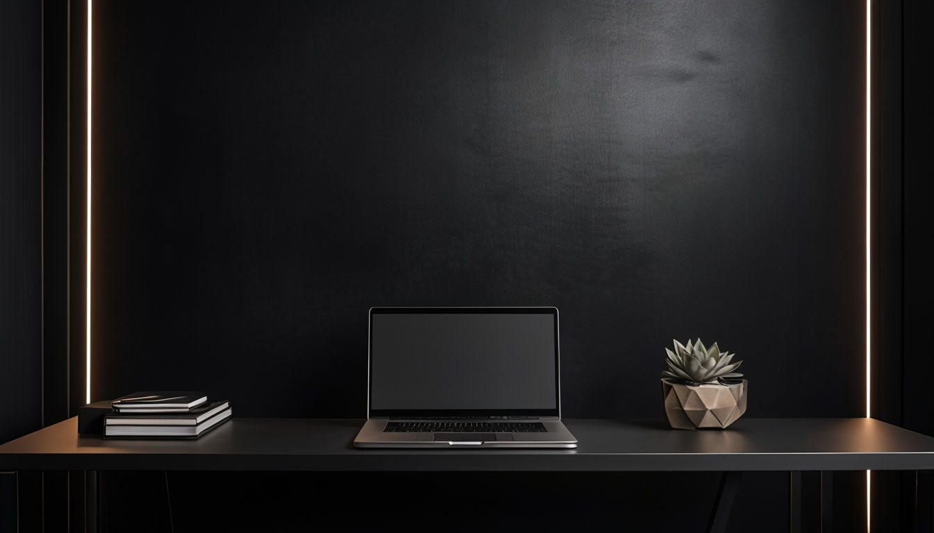 Sleek Modern Workspace with Minimalist Design Mobile Wallpaper