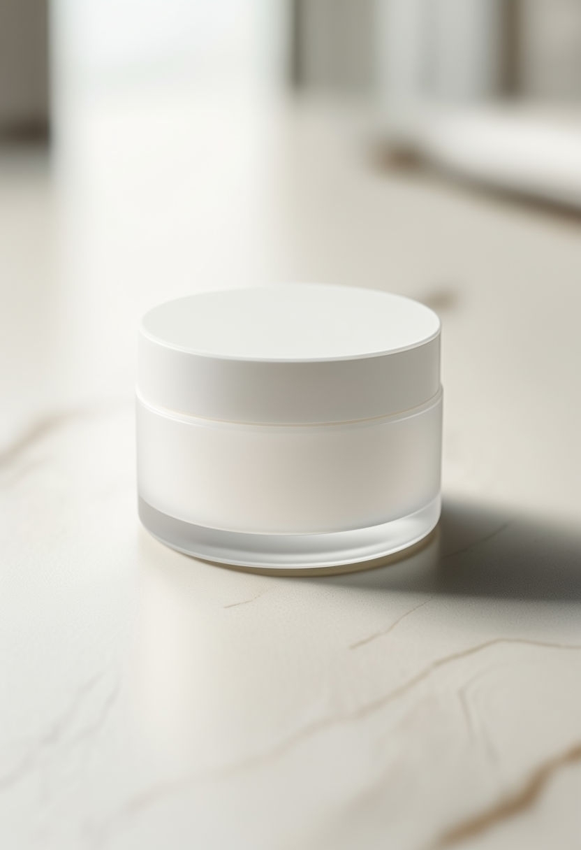 Minimalist White Cosmetic Jar Mockup Photography Scene Mockups
