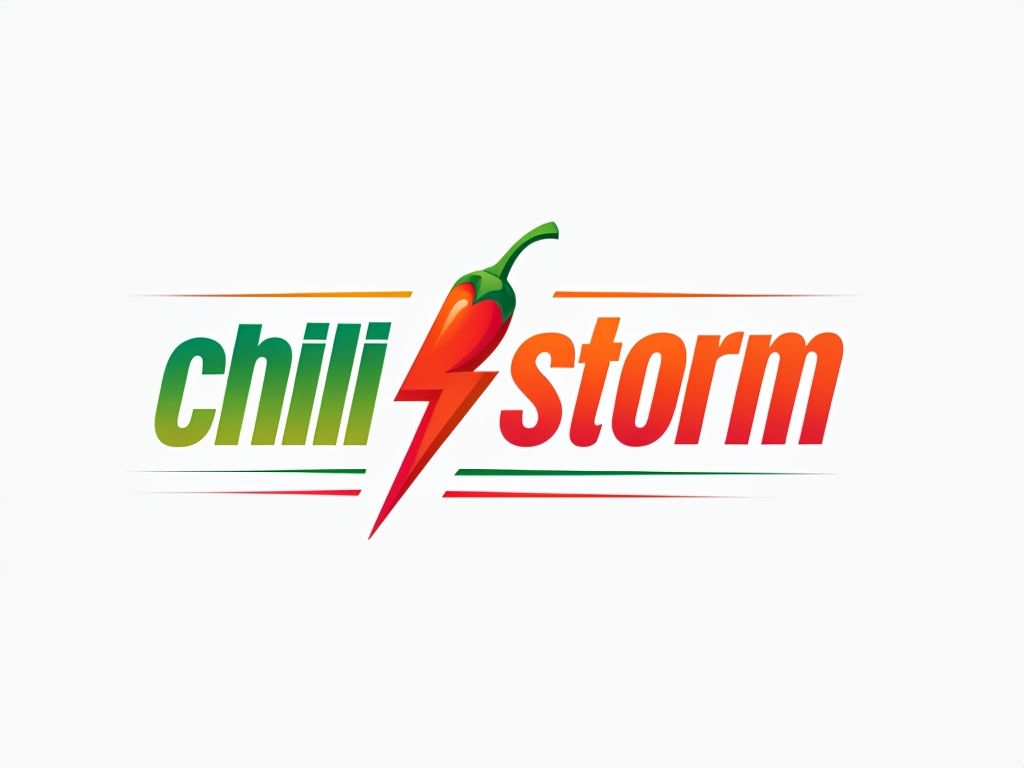 Chili Strike Logo with Bold Typography and Dynamic Design