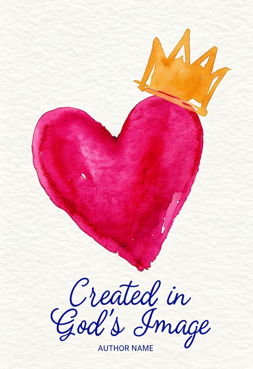 Vibrant Crimson Heart with Crown and Inspirational Quote EBook Cover