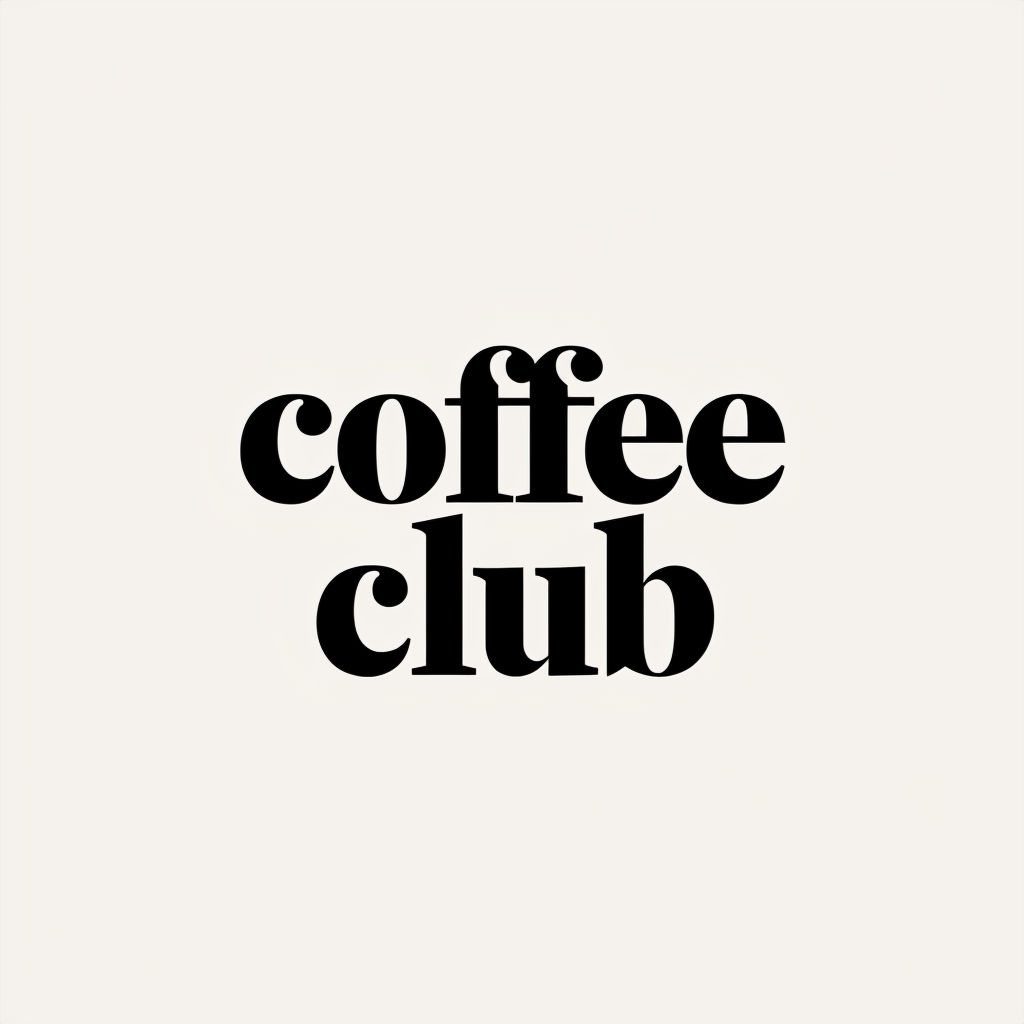 Modern Minimalist Coffee Club Logo Design