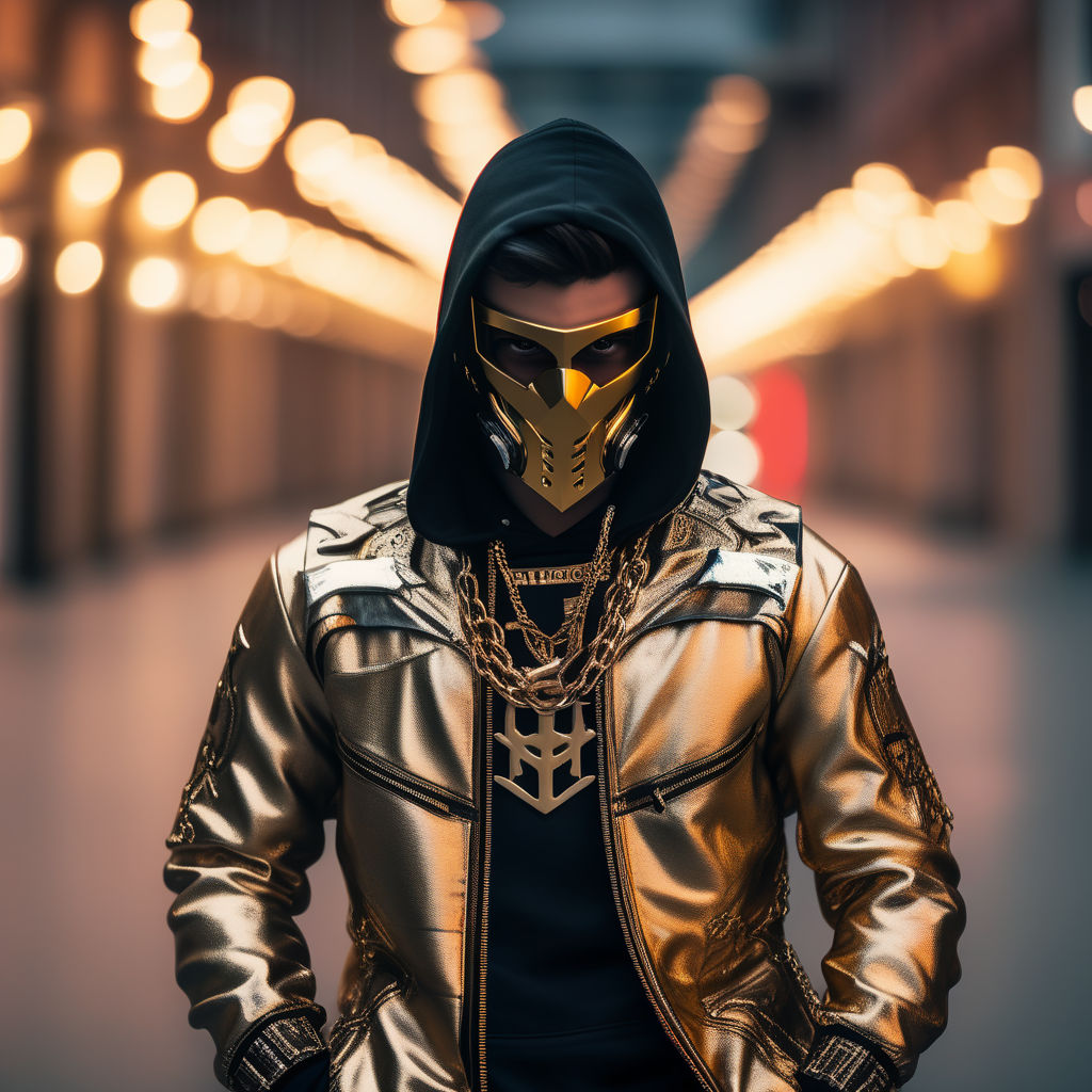 A man 20 year old. Wearing gold chain ad FF gaming suit look... by ...