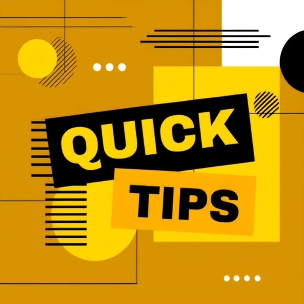 Bold Geometric Quick Tips Text Design for Social Media Post