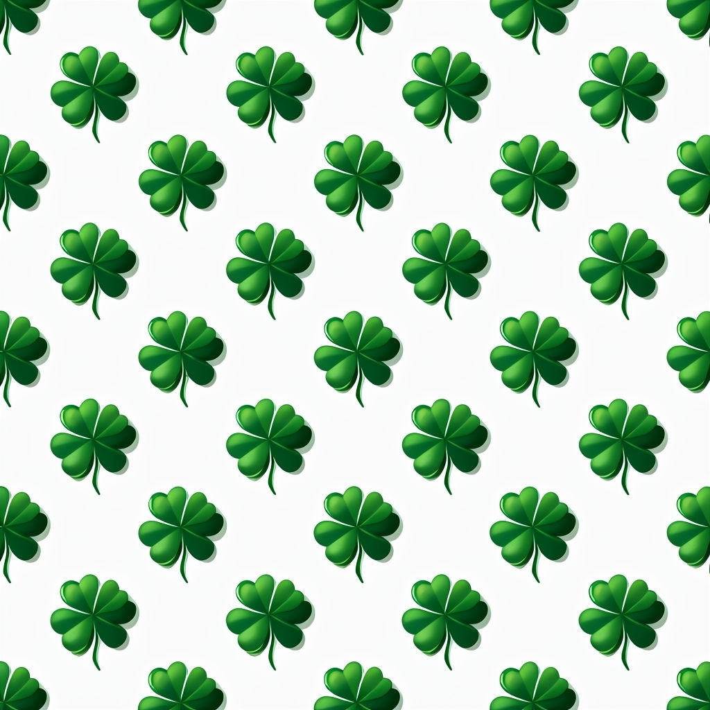 Vibrant Green Shamrocks Seamless Pattern for St. Patrick's Day