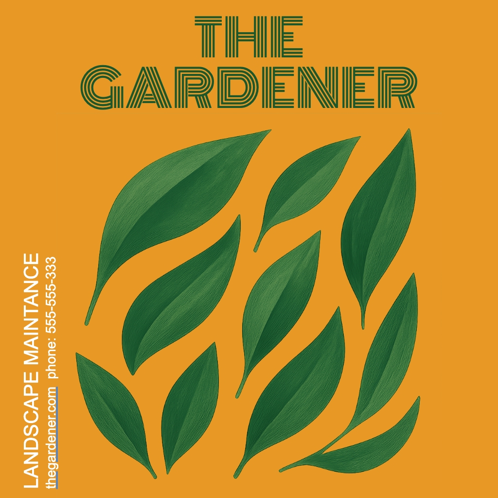 Modern Graphic Design Poster for The Gardener Landscape Maintenance Ads