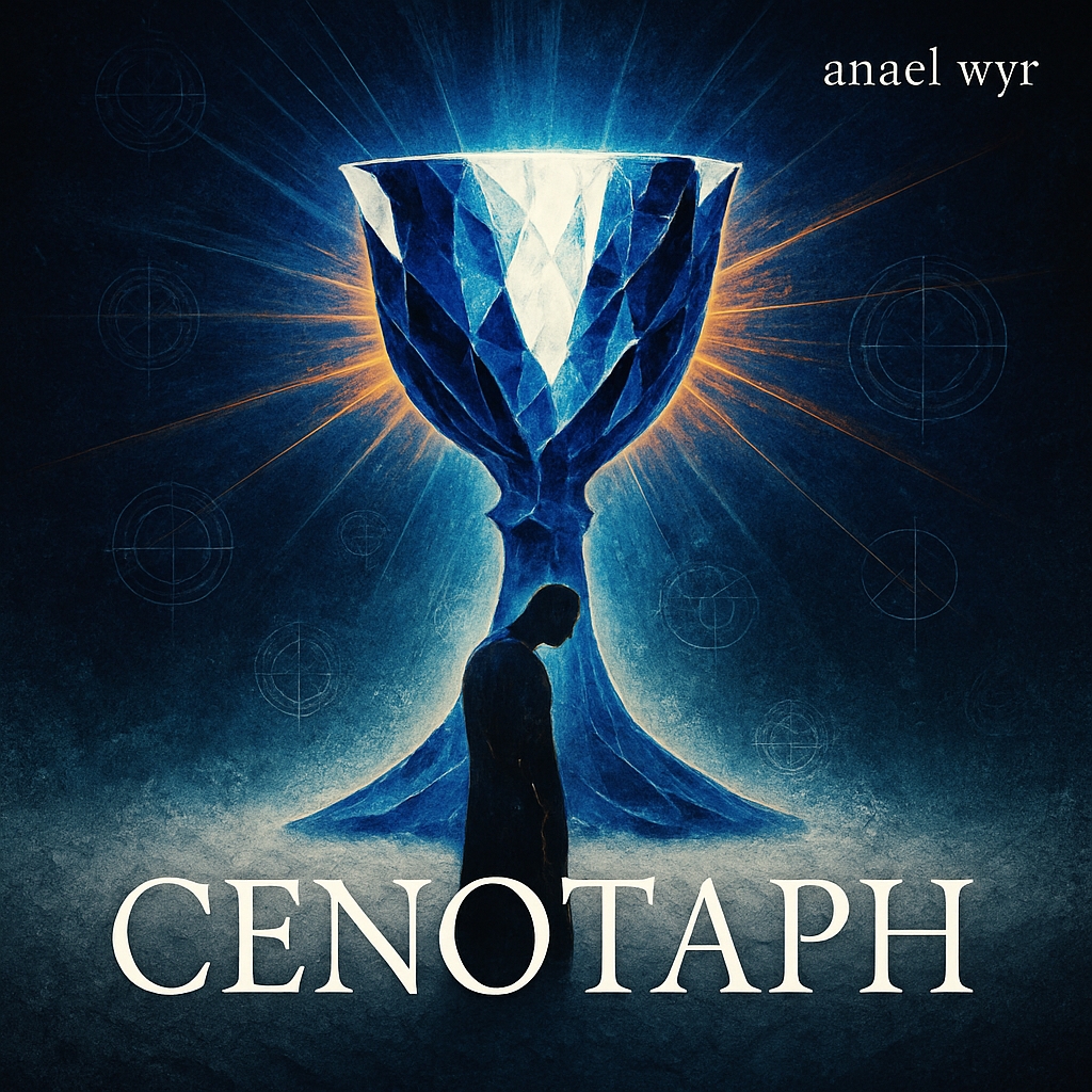 Mystical Deep Blue Chalice Artwork for CENOTAPH Album Cover