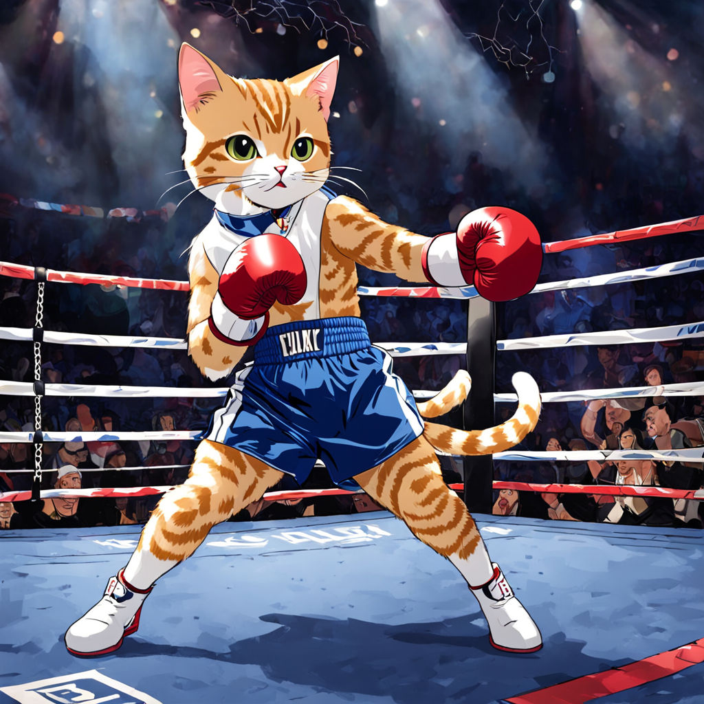 Lynx Cat as boxing player