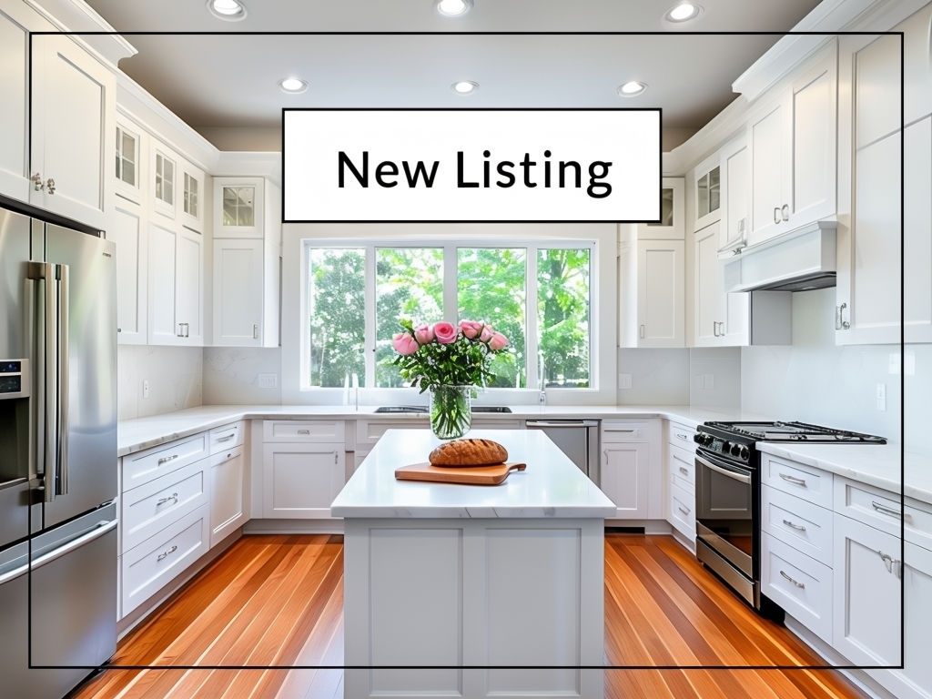 Modern Kitchen Real Estate Advertisement with Natural Light Social Media Post