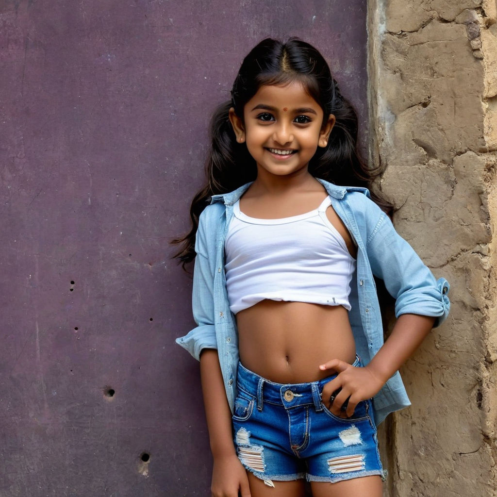 8-year-old-indian-cute-attractive-girl-smirk-wearing-ripped-by