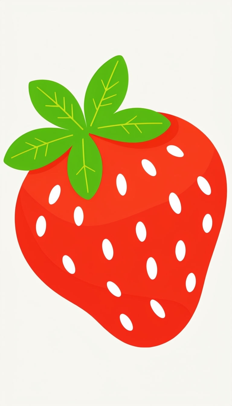 Vibrant Cartoon Strawberry Illustration Phone Case Cover