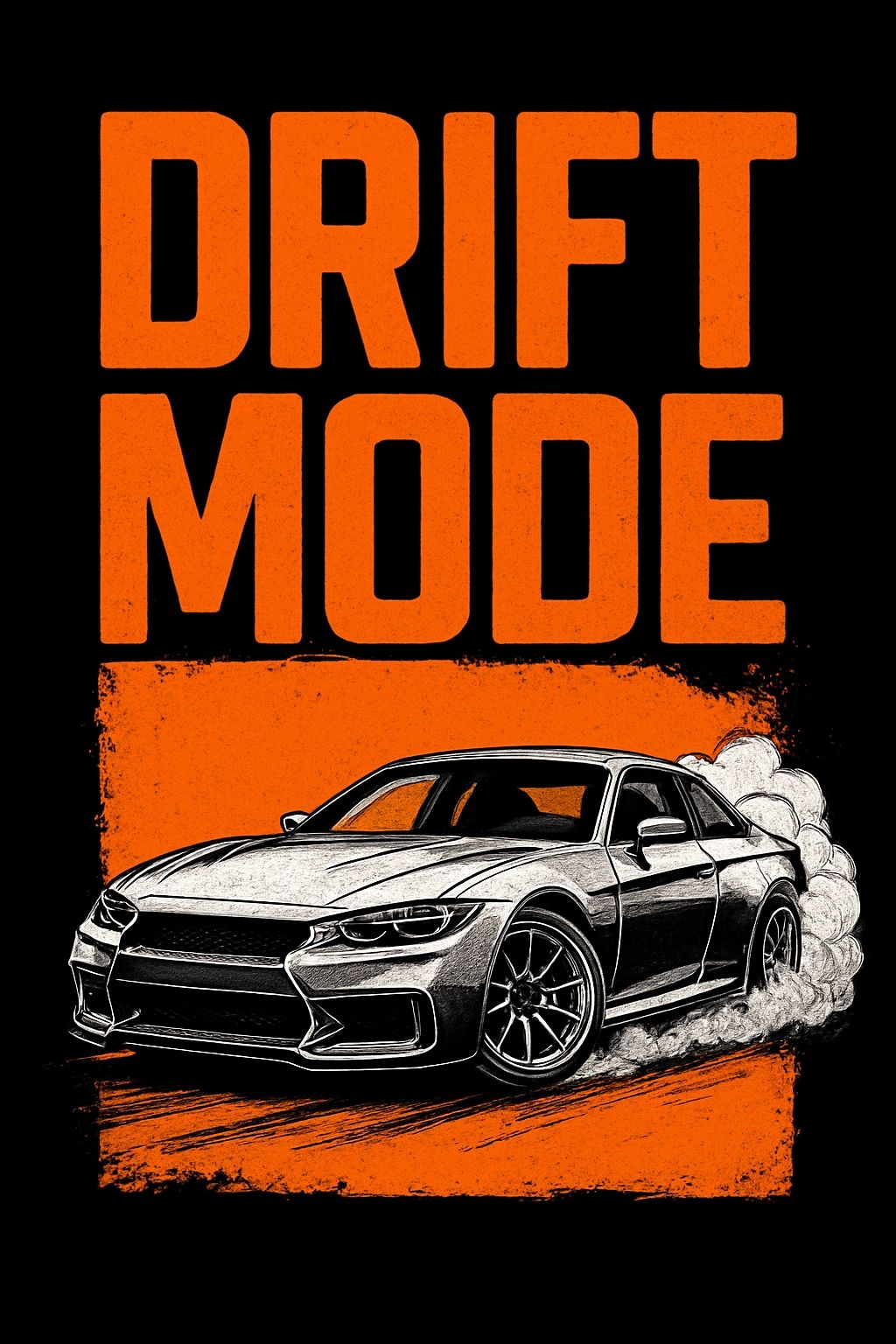 Dynamic Sports Car Drift Mode Graphic T-Shirt