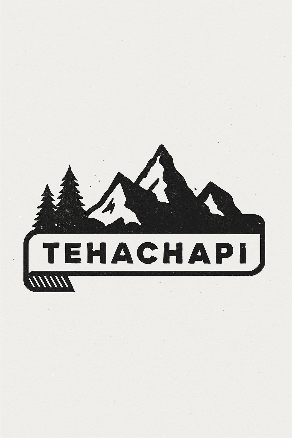 Minimalist Black Mountain Peaks with Pine Trees T-Shirt