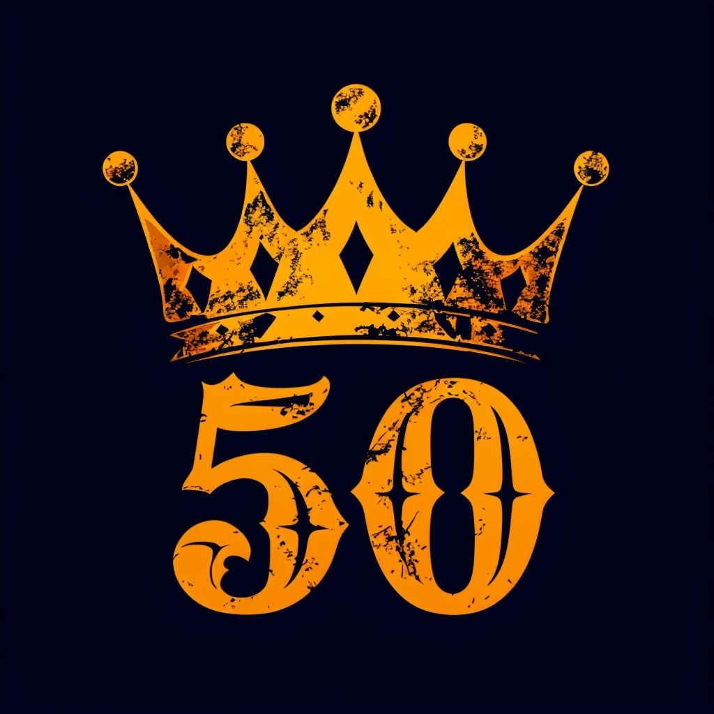 Golden Crown 50th Birthday Celebration Graphic T-Shirt