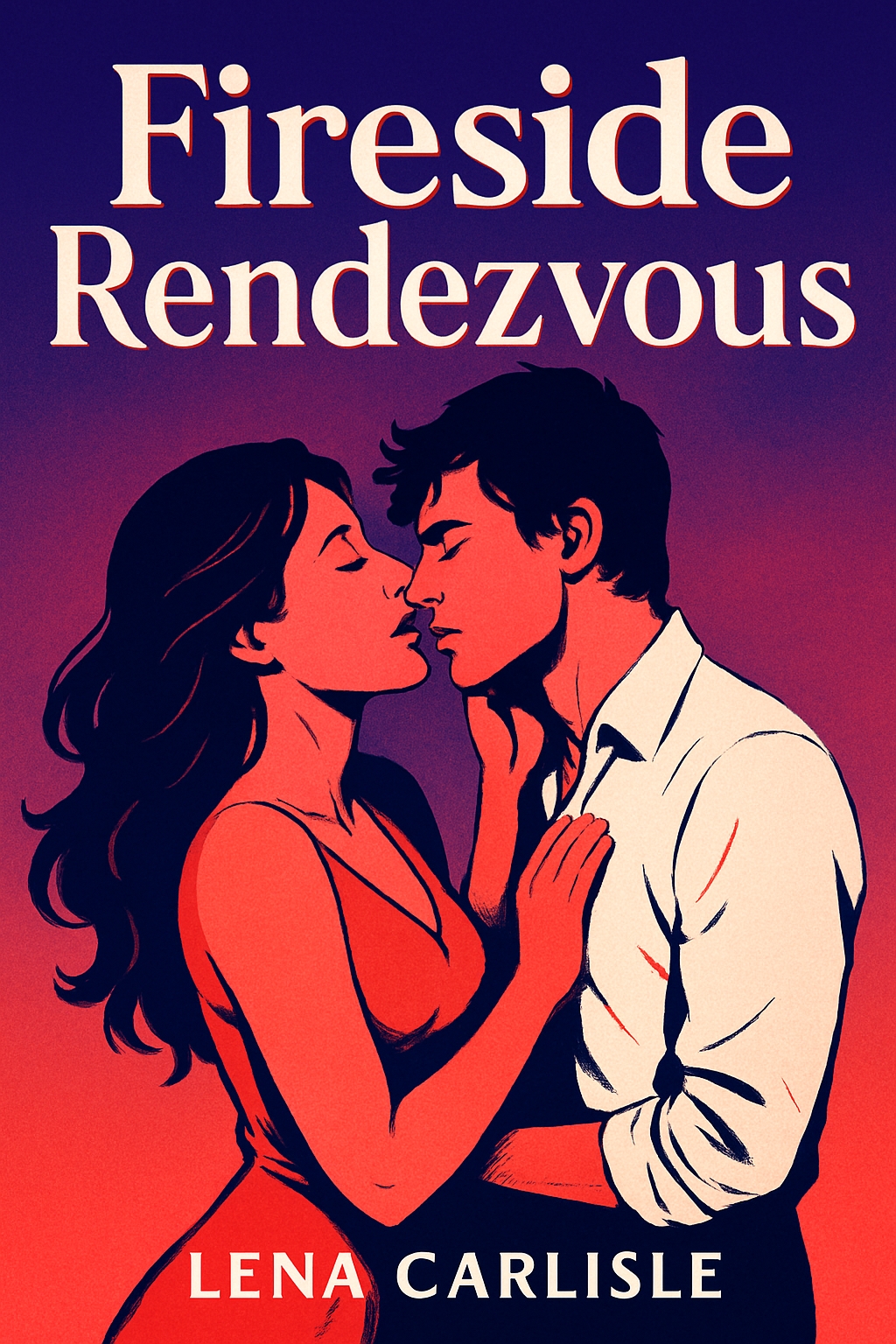Romantic Minimalist Fireside Rendezvous EBook Cover Art