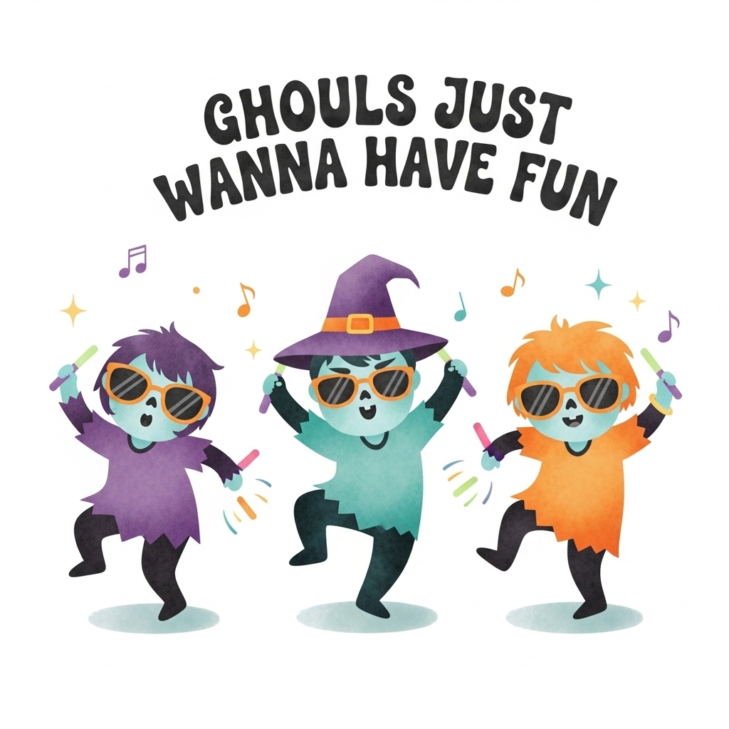 Ghouls Just Wanna Have Fun Halloween Dance Party T-Shirt