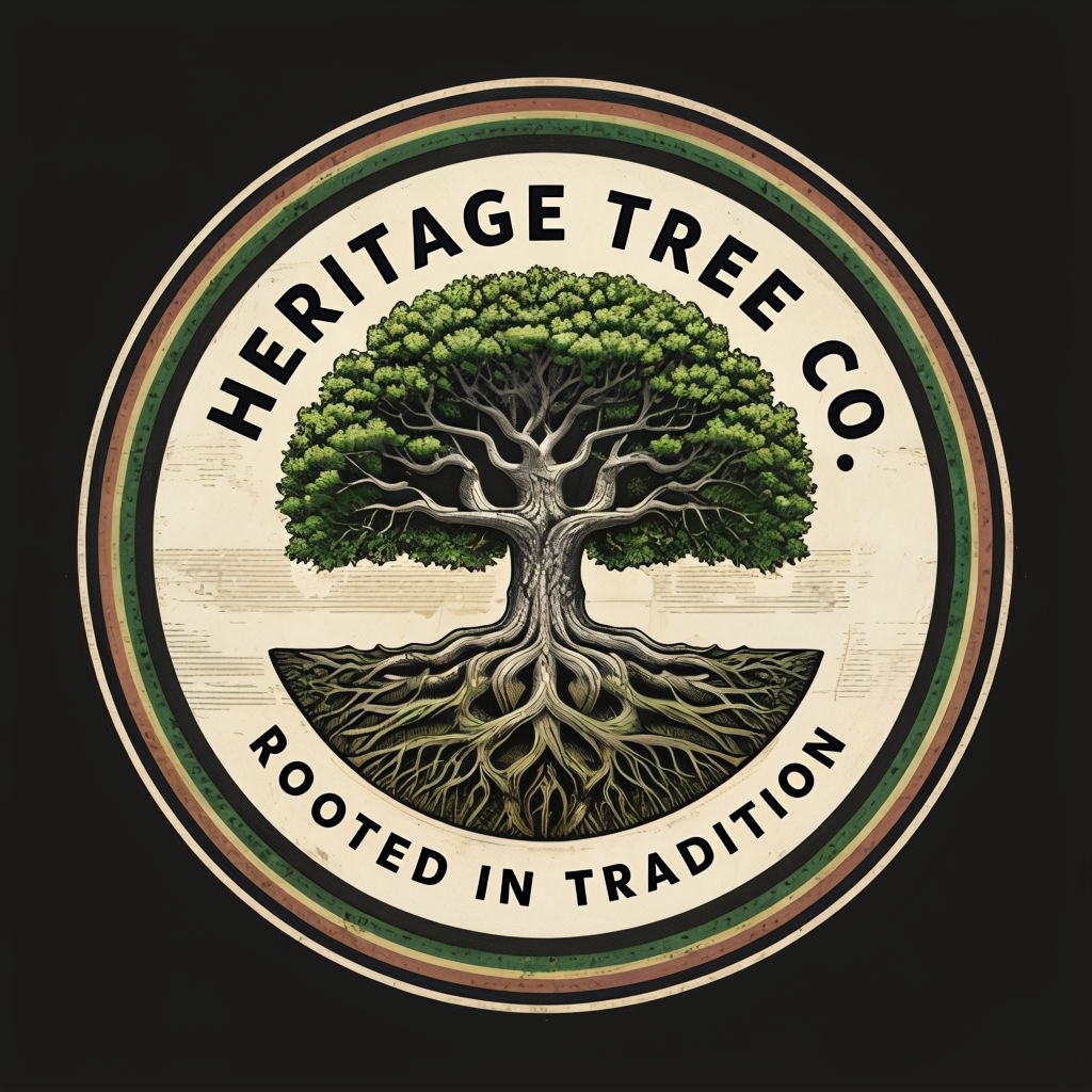 Vintage Circular Logo Design for Heritage Tree Co.