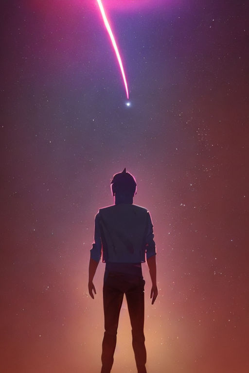 A man emitting laser from his eyes towards sky by Abhijit Art Lead ...