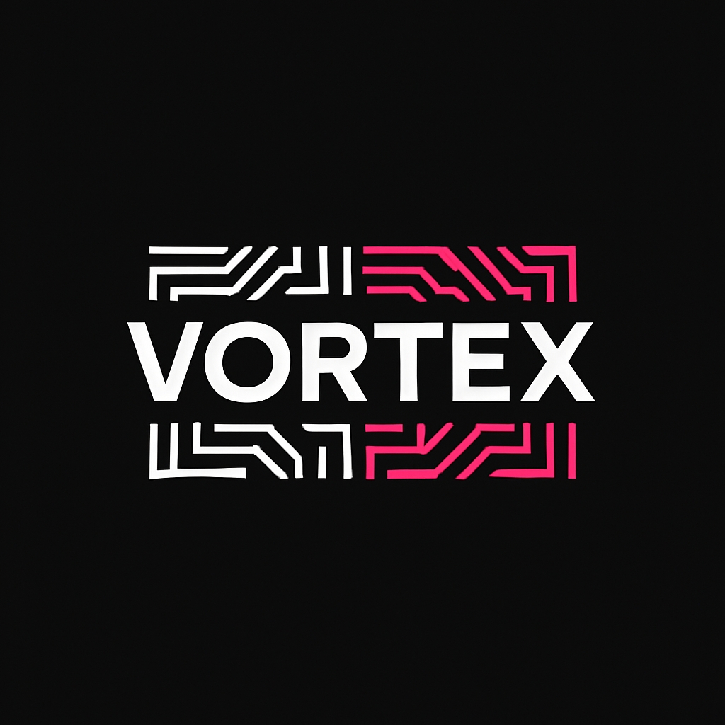 Bold Minimalist Vortex Graphic with Geometric Patterns Logo