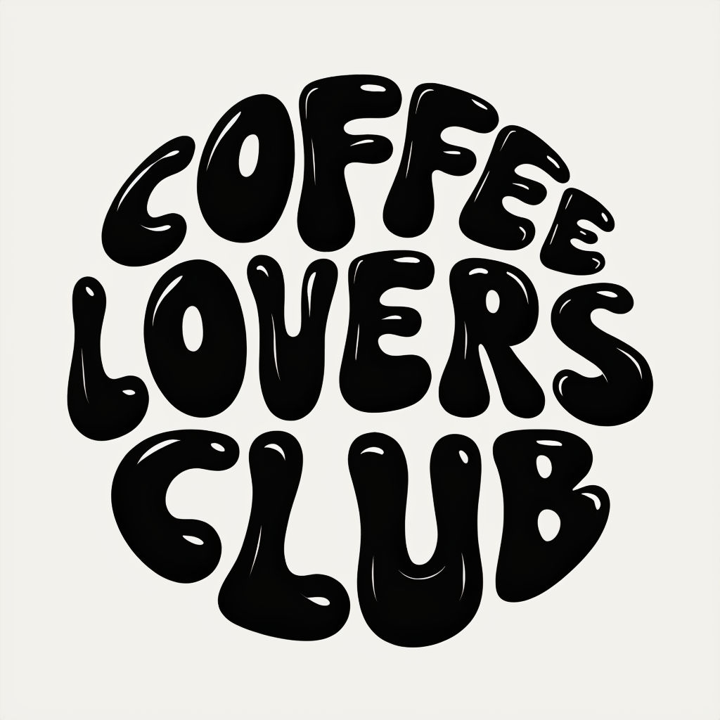 Modern Circular Coffee Lovers Club Typography Logo