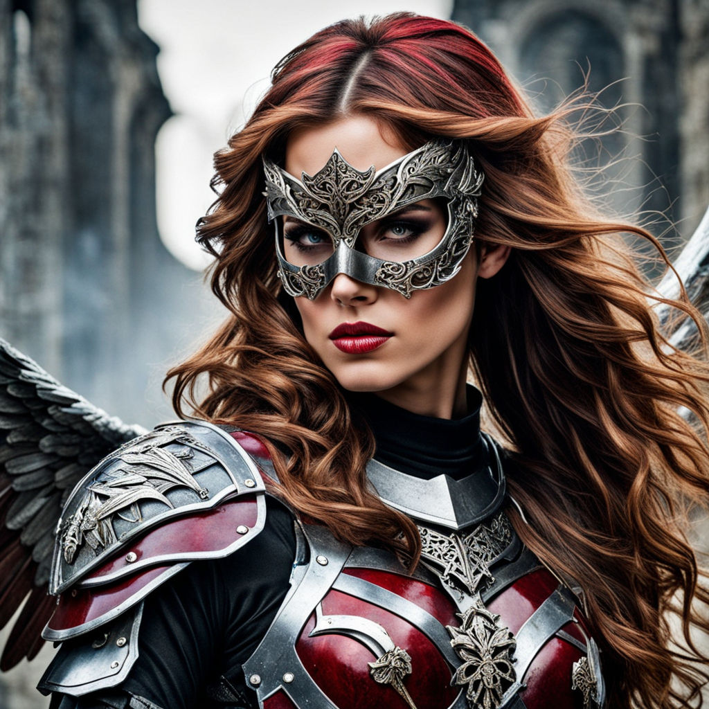 Emma Watson sexy Hawkgirl Face of Eva Mendes Eva Mendes Sophie turner Sexy  costume Long hair Very large breasts Huge wings