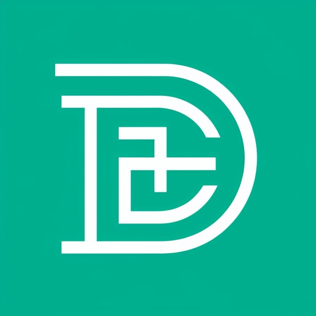 Modern Intertwined DE Monogram Logo for Digital Enterprise
