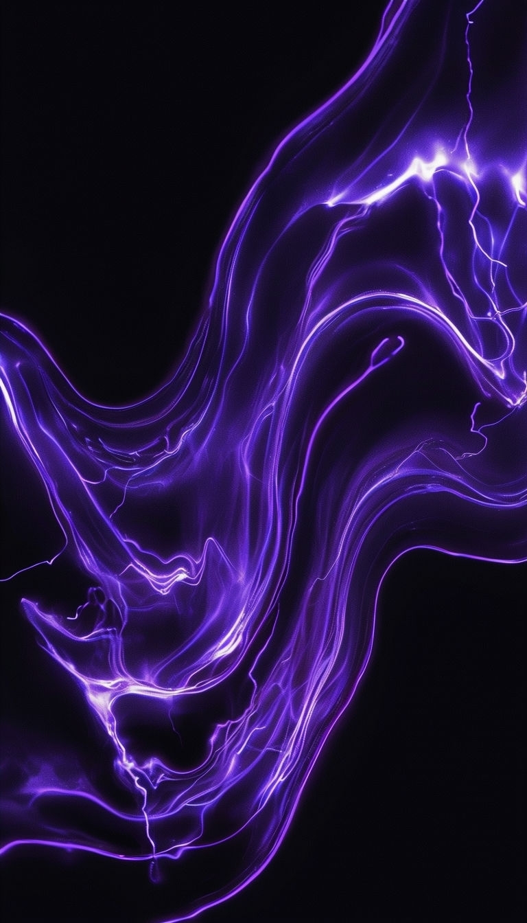 Neon Purple and Electric Blue Abstract Art Mobile Wallpaper
