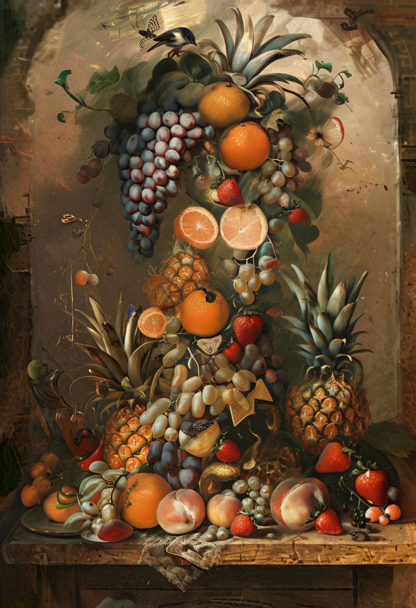 18th century fruit arrangement