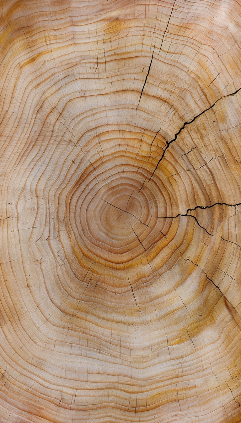 Intricate Circular Growth Rings in Tree Trunk Close-Up Phone Case Cover