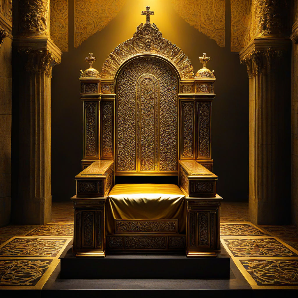 Golden throne of Jesus Christ facing front by Immortals-co Private ...